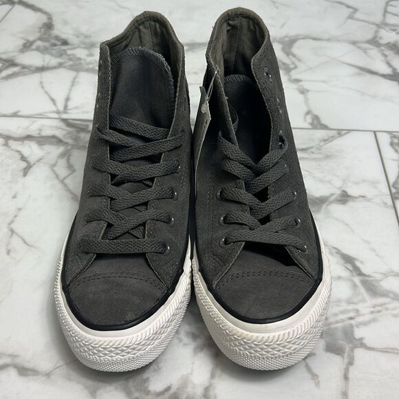 NWT Converse All Stars Gray Suede with Matching Gray Laces Unisex Women’s Size 6 - Picture 4 of 15